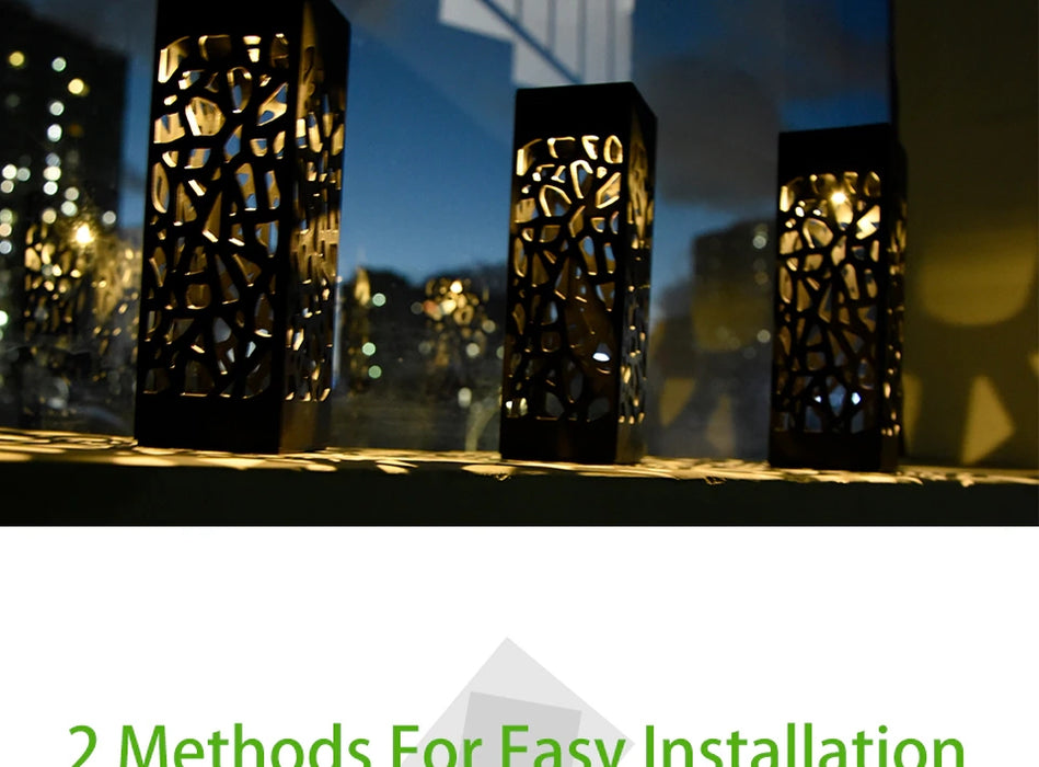 Solar Garden Light Outdoor Solar Hollow Lawn Lamp Decoration Lighting Waterproof For Pathway Yard Park Courtyard Sunpower