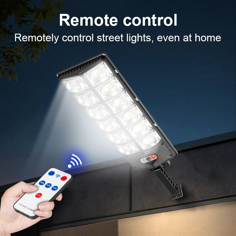 Powerful Solar Lights Outdoor Super Bright Solar Street Light 720 LED Solar Wall Lamp Solar Spotlight for Garage Garden Yard