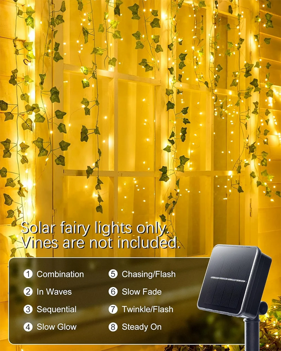 Solar Christmas String Lights Outdoor Waterproof 400LED Fairy Light for Outside Yard Tree Patio Garden Wedding Christmas Decor