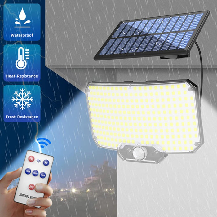 LED Solar Security Lights Motion Sensor Outdoor 234LED Flood Lights IP65 Waterproof Split Wall Lamps Solar Powered 3 Mode