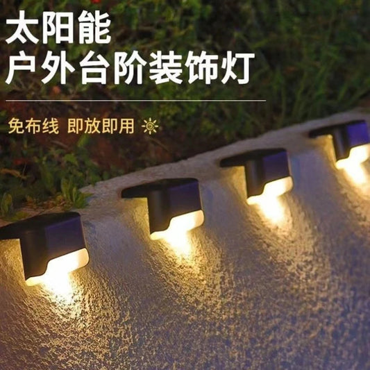 Solar Deck Lights 1-6 Pack Outdoor Step Lights Waterproof Led Solar Lights for Railing Stairs Step Fence Yard Patio and Pathway