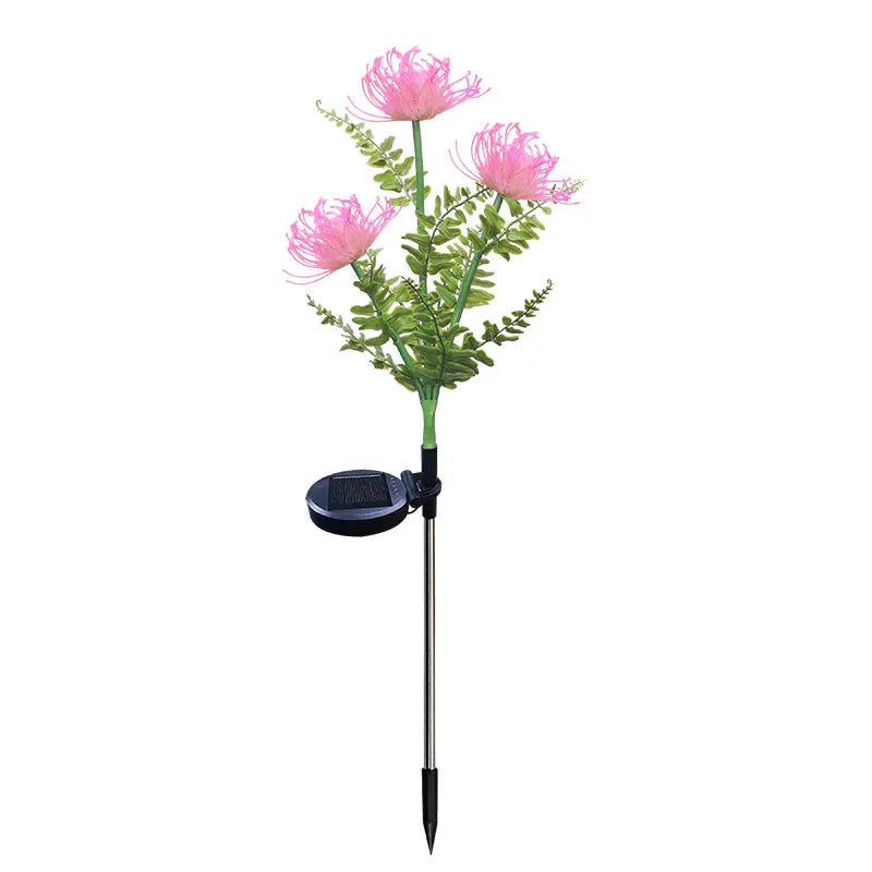 Solar Garden Lights Solar Flowers Lights with Glowing Flowers & Stems Solar Outdoor LED Light for Garden Pathway Deck Yard Decor