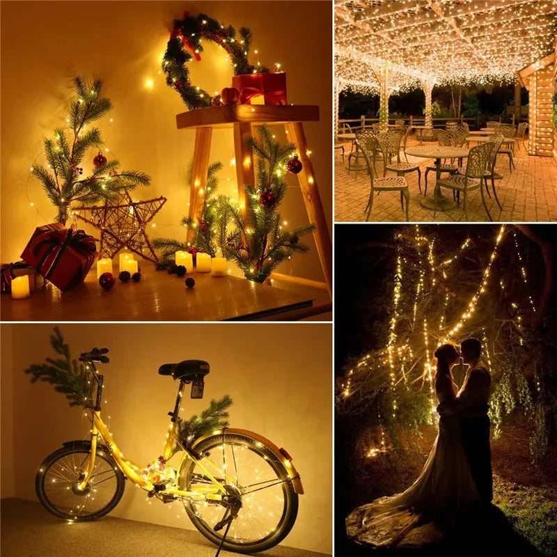 Solar Lamp String Lights 100/200/300/400 LEDs Fairy Holiday LED Outdoor Christmas Party Garland Solar Garden Waterproof Decor
