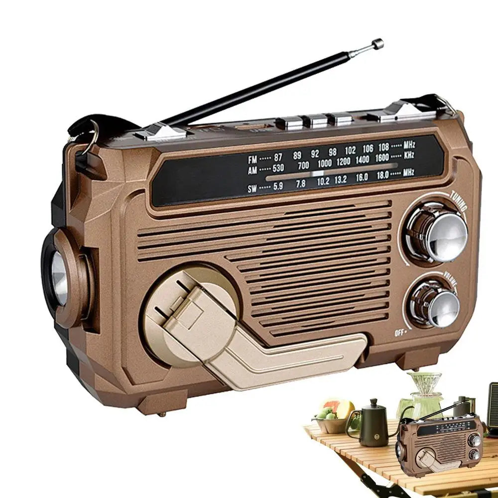 Solar Charging Emergency Radios Portable Radio Receiver Crank Radio Solar Hand Crank Radio Emergency Multifunctional Radio