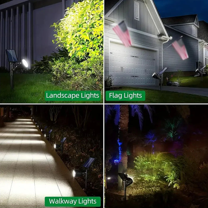1pc 4/7/18/36LED Solar Spotlights Outdoor IP65 Waterproof Brightness Adjustable Spot Light  for Garden Backyard Driveway Patio