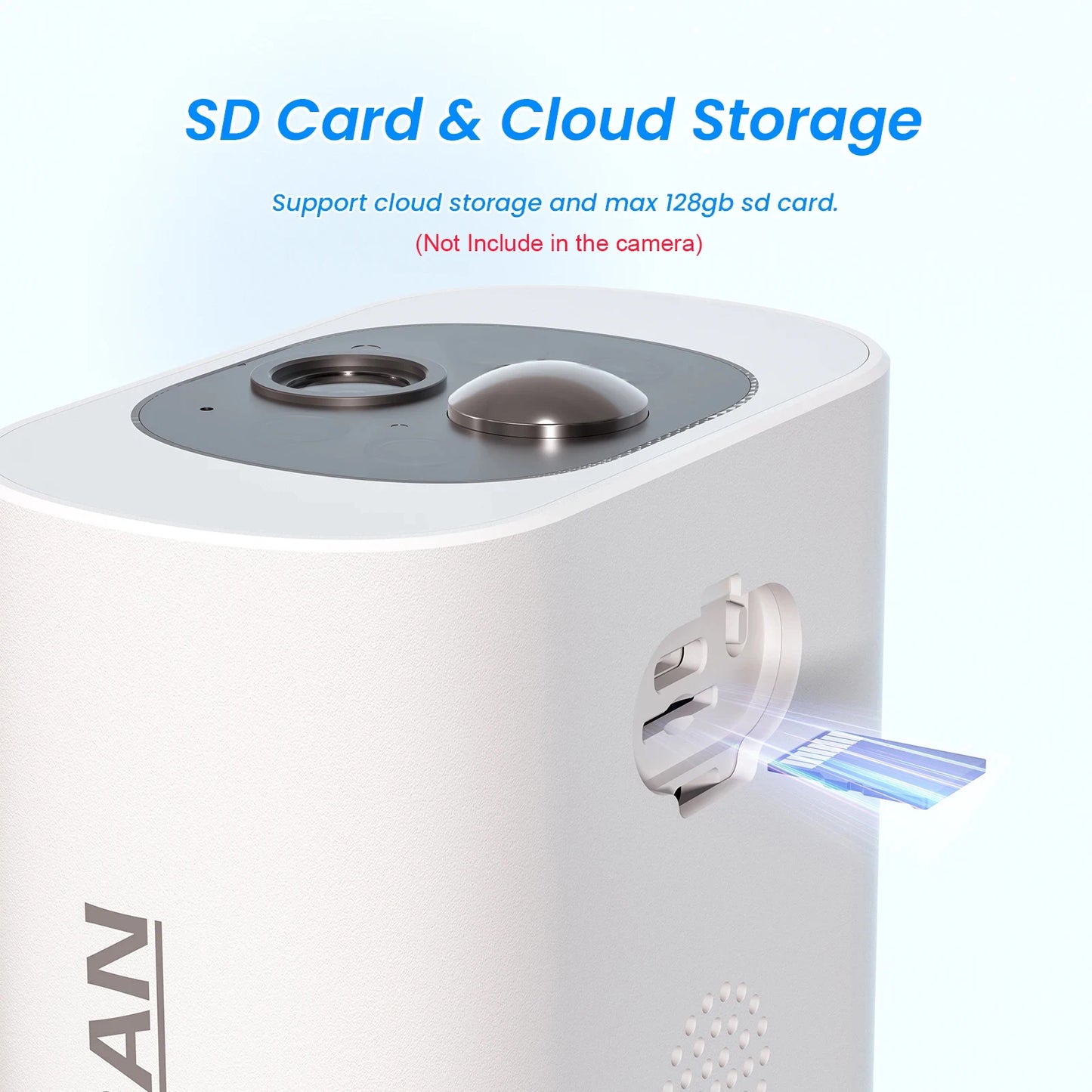 ANRAN Outdoor Solar Security Camera with Battery 3MP 2.4G WIFI Camera Battery Cloud Storage Color Night Vision Can't Add NVR