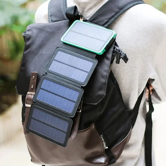 100000mAh Solar Power bank Portable Folding Solar Panels USB Fast charging Outdoor Camping Waterproof Sun Power For iPhone ﻿
