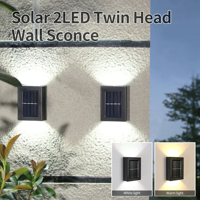 Solar Up and Down Spot Lights Outdoor Street Wall Light Waterproof Solar Lamp For Garden Street Balcony Yard Porch Decorative