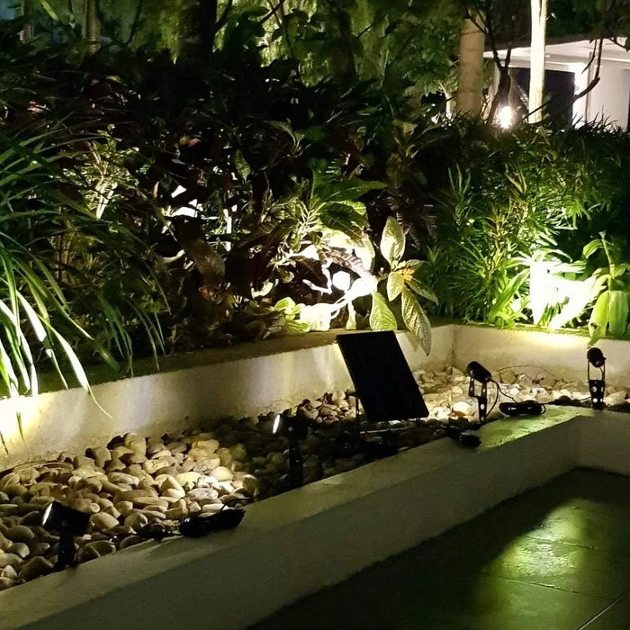 Solar Spot Lights Outdoor Legacy 50X LED Waterproop Auto ON/OFF Spotlight for Garden Yard Landscape Uplight Downlight