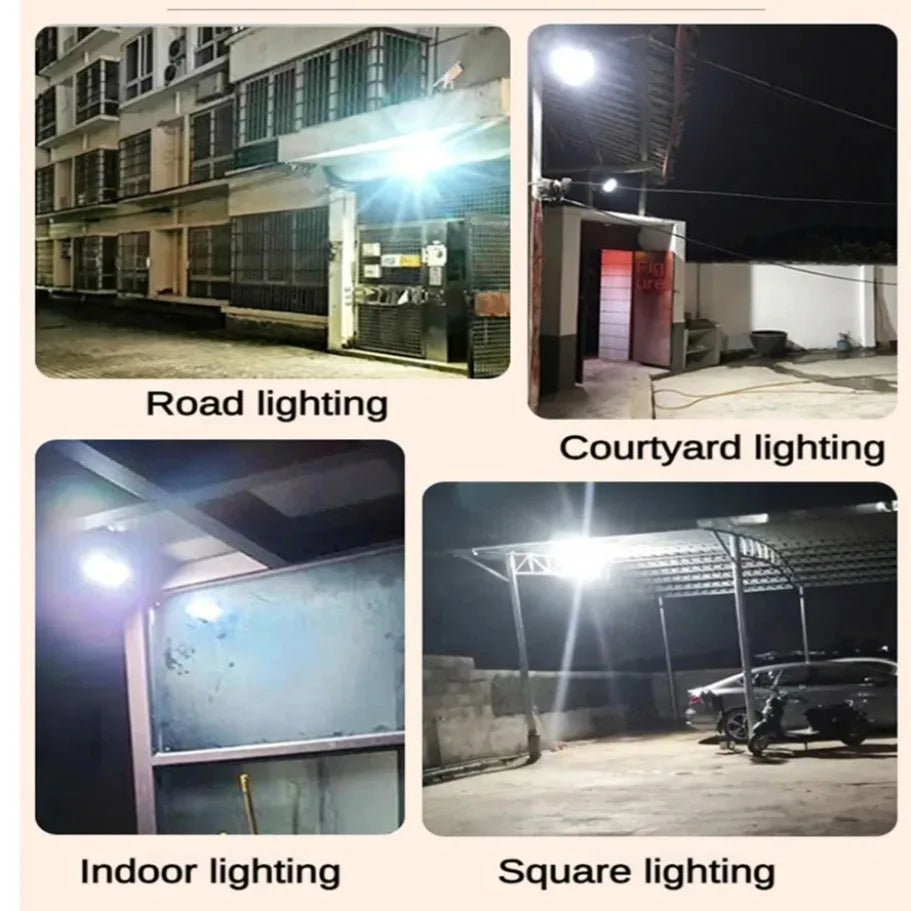 Solar Flood Lights 50W 100W 200W 300W 500W Outdoor Remote Control IP67 Waterproof Solar Power Wall Lamp Street Garden Decoration