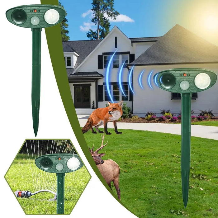 Solar Rat Bird Defender Solar Powered Deterrent with Motion Sensor and Flashing Lights Outdoor Solar Farm Garden Yard Device