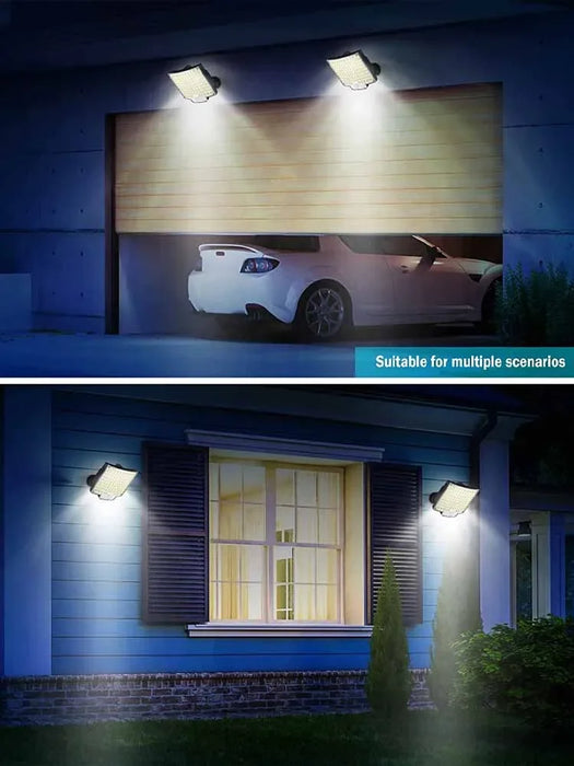 Solar Powered LED Wall Lights Split Type Garage Courtyard Lighting Super Bright Waterproof Human Body Sensing Street Lights