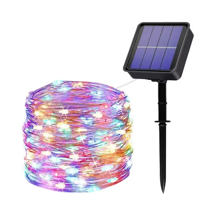 Solar LED String Lights 5M/10M/20/30M Outdoor Solar Copper Wire Light 8 Mode Waterproof Lamp For Garden Christmas Tree Decor