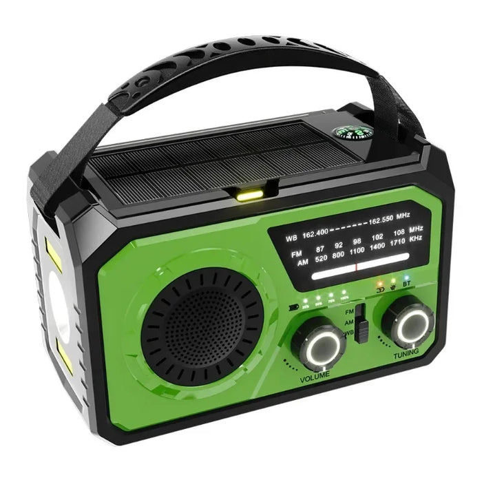 Emergency Radio AM/FM/NOAA Weather Radio Solar Hand Crank Generator Portable Radio with Flashlight Power Bank SOS Alarm Flashlig