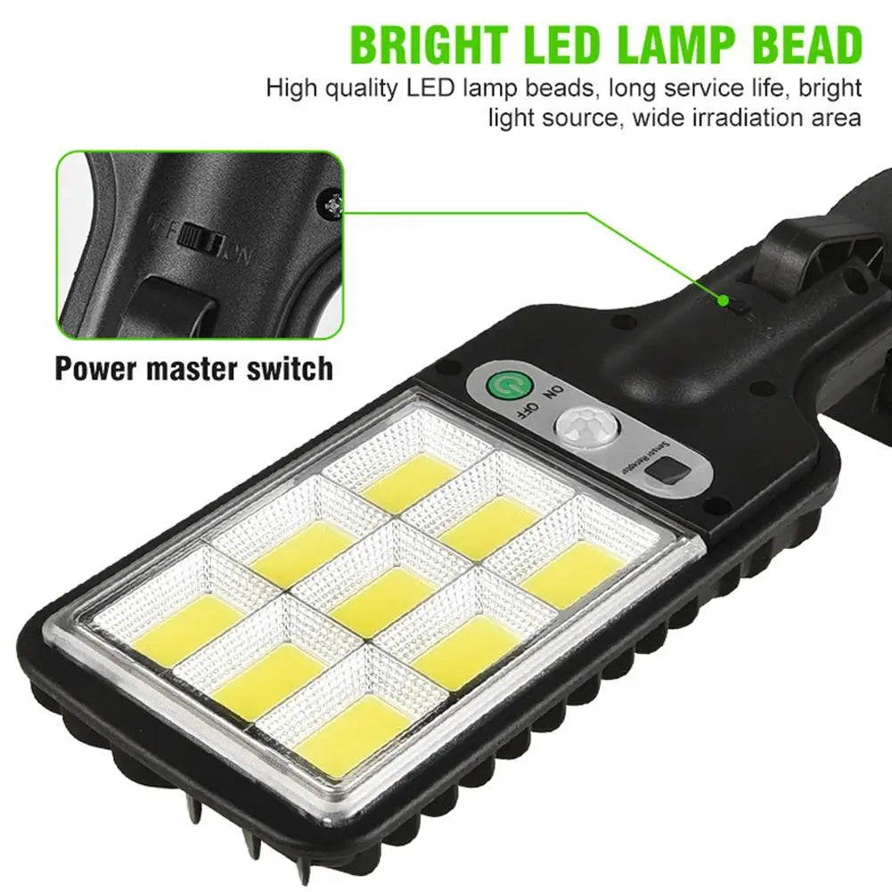 Solar Outdoor LED Wall Light COB Garden Solar Motion Solar Waterproof Spotlight Street Light Lamp Power Sensor Human Induct S8R7