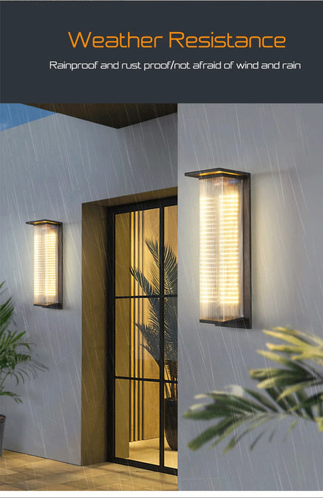 Solar Porch Wall Light Outdoor Dusk to Dawn Lighting Fixture Waterproof Solar Lanterns Anti-Rust Lanterns for Front Patio Garage