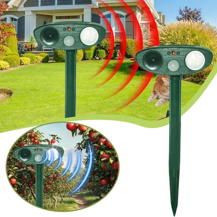 Solar Rat Bird Defender Solar Powered Deterrent with Motion Sensor and Flashing Lights Outdoor Solar Farm Garden Yard Device