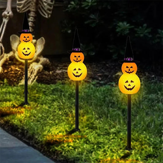 Solar Pumpkin Lamp Halloween  Atmosphere Decoratio Courtyard Outdoor Waterproof Decoration Floor Insertion Atmosphere Light
