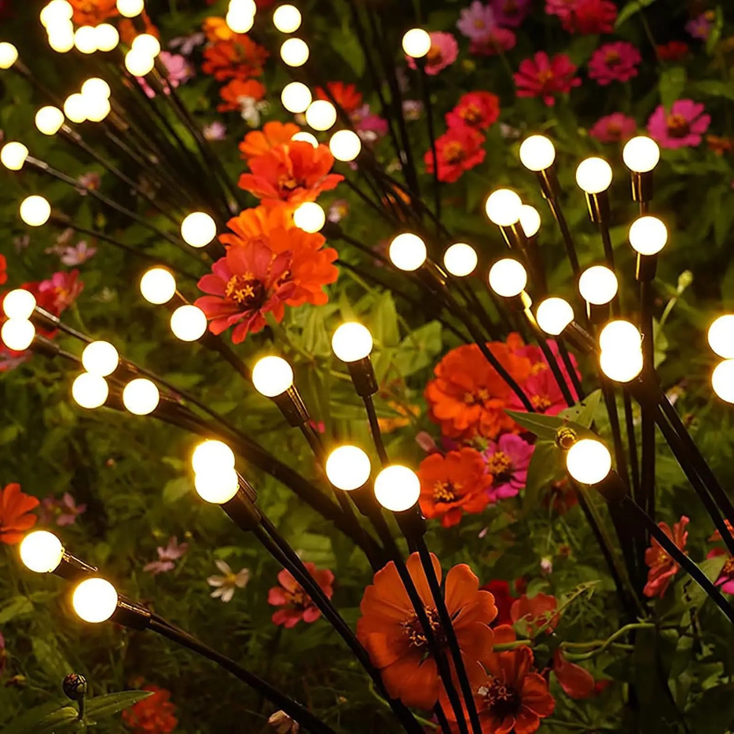 solar garden lights 10 LED solar firefly lights swaying with the wind outdoor waterproof LED lights courtyard landscape