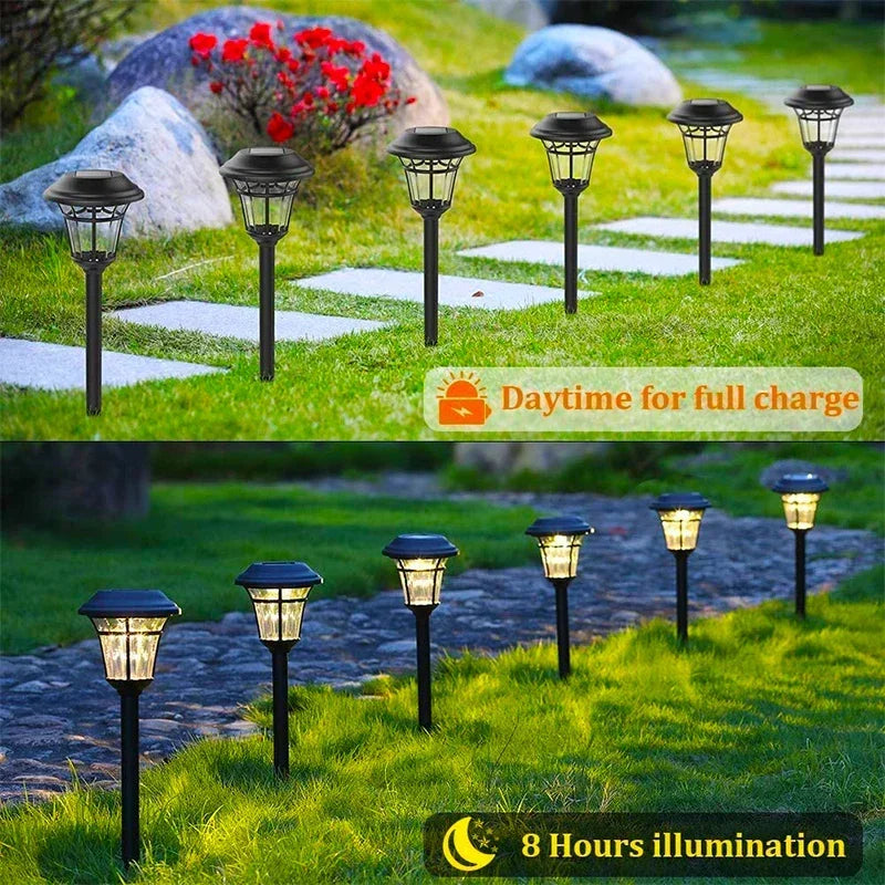 Solar Courtyard LED Ground Light Waterproof Outdoor Garden Decorative Pathway Lights for Patio Lawn Walkway Street