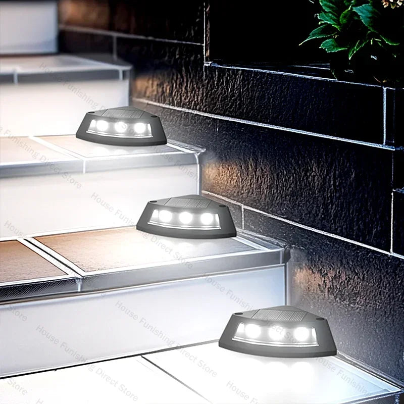 Outdoor Solar Step Lamp LED Decorative Lighting for Home Garden Staircase Patio Walkway Steps - Energy Efficient Garden Lights