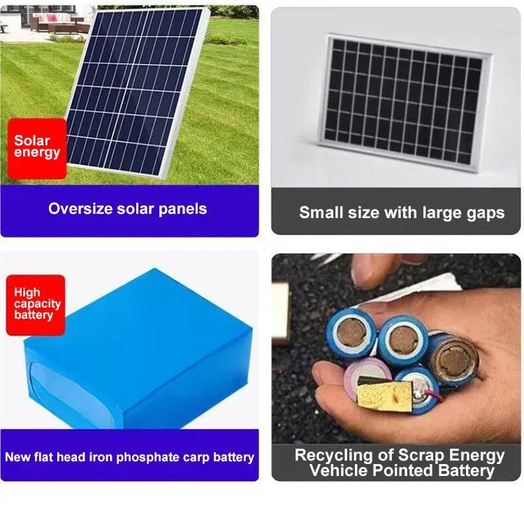 2000w Split Solar street Light Outdoor Aluminum Solar Street light Garden sunlight House Remote Control Waterproof Wall Lamp