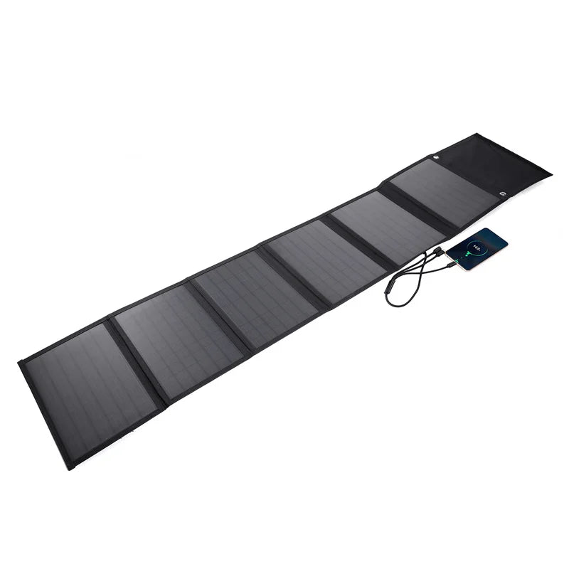 100W Foldable Solar Panel Portable Folding Bag USB+DC Output Solar Charger Outdoor Power Supply for Mobile Phone Power Generator