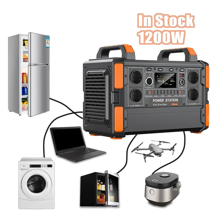 Camping Portable Power Station 1000W 500W 300W 3000W Off Grid Portable Solar Generator Home Emergency Backup Power house