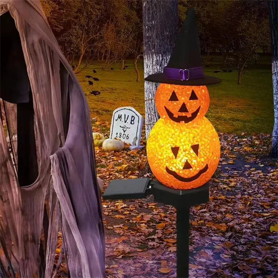Solar Pumpkin Lamp Halloween  Atmosphere Decoratio Courtyard Outdoor Waterproof Decoration Floor Insertion Atmosphere Light