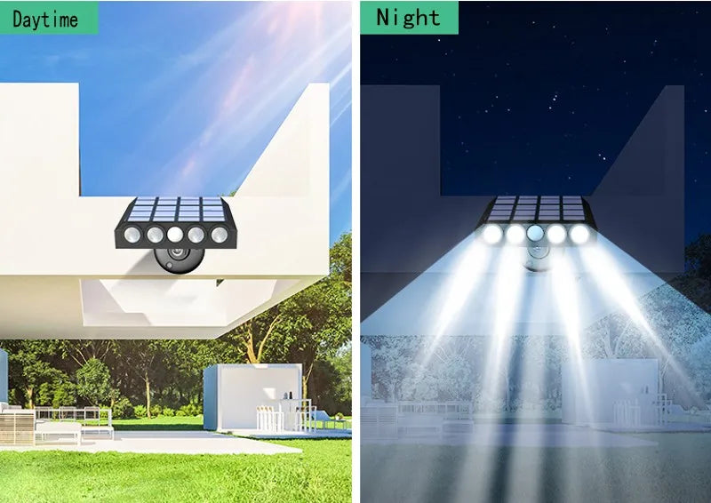 LED Solar Lamp Garden Light IP65 Waterproof LED Exterior Spotlight For Outdoor Lighting With Motion Sensor Projector Street Lamp
