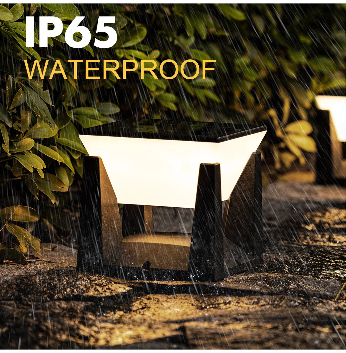 Outdoor Solar Post Light Solar Pillar Lights Modern LED Fence Deck Cap Lamp IP65 Waterproof Landscape Column Lighting for Flat