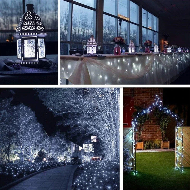 32M Solar String Fairy Lights Christmas Lights Outdoor Waterproof Garland Solar Power Lamp Christmas For Garden Decoration