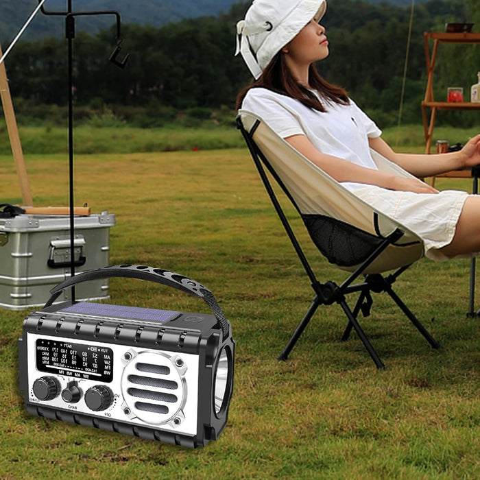 Emergency Hand Crank Radio 20000mAh Portable Weather Radio with Flashlight Reading Lamp SOS Alarm Solar Radio for Emergency/Home