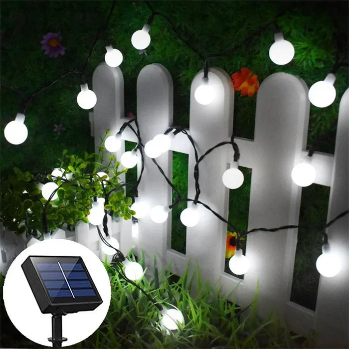 Solar Ball String Lights 8 Modes Lighting for Outdoor Garden House Fence Balcony Tree Party Street Wedding Party Decoration
