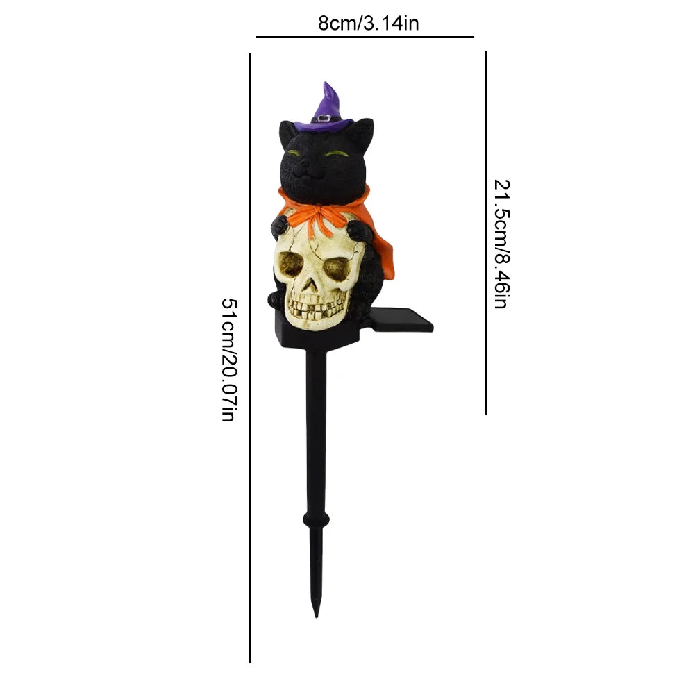 Outdoor Halloween Ghosts Pathway Light Waterproof Solar Pumpkin Stake Light for Christmas Halloween Party Decoration Night Light