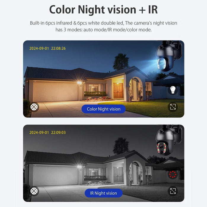 Home Outdoor Surveillance Solar Camera 4G SIM 50X Optical Zoom 4K Wifi Security Protection Cam Human Detection CCTV IP Cameras