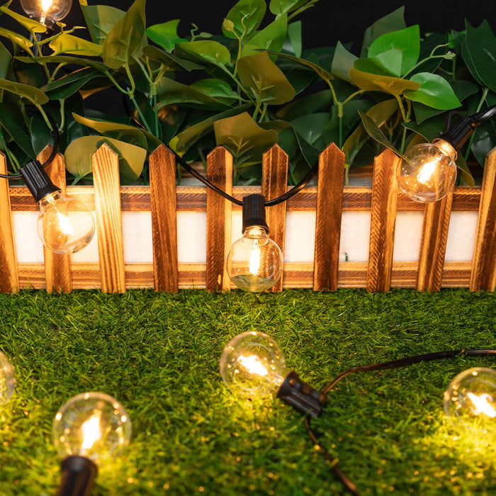 Led G40 Solar Globe Led String Lights Outdoor Waterproof Shatterproof Solar Hanging Lights for Backyard Bistro Decoration Light