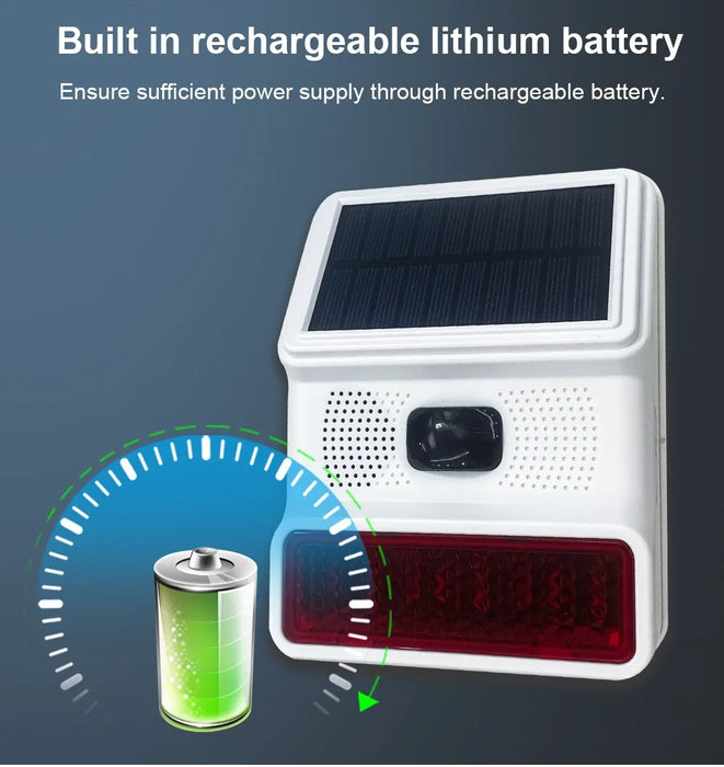 Solar Power  Wireless Sound&Light  Siren Alarm  Burglar Alarm System Home Security  Door Window Alarm Sensor