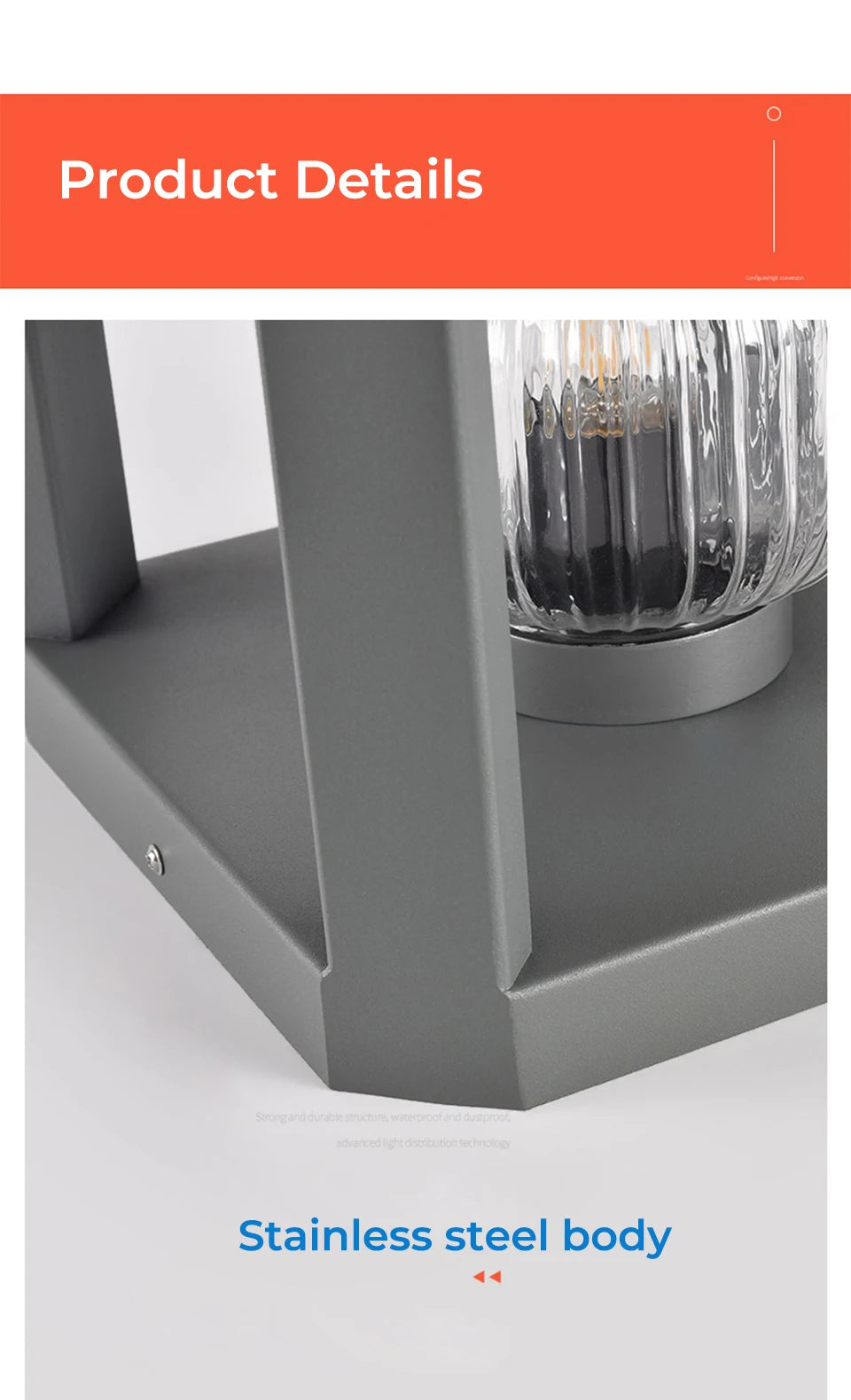 Outdoor Pillar Light Solar Powered Energy Saving IP65 Post Cap Lamp Auto Dusk-to-Dawn Sensor for Garden Villa Gate Pathway Fence