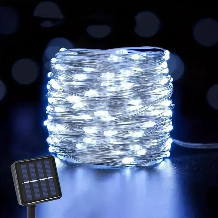 Solar String Lights Outdoor Garden Fairy Lights 50/100/200/300 LED Light Sensor Control for Trees Party Wedding Christmas Decor