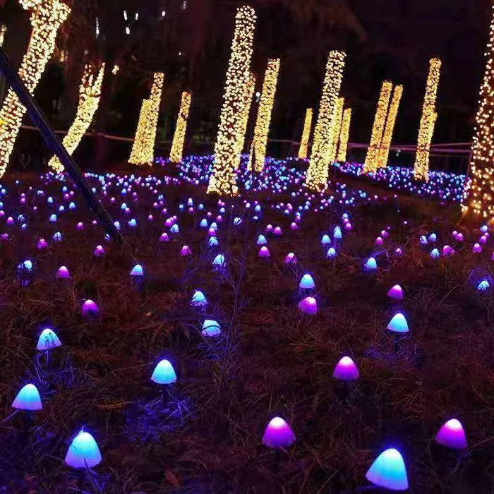 Solar Lights String Mushroom Lawn Fairy Lights LED Solar Lamps Outdoor For Garden Patio Terrace Path Landscape Decoration Lamps