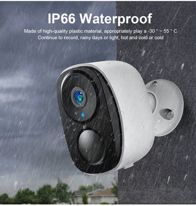 SANSCO 5MP Solar WIFI Surveillance Camera PIR Motion Detection 110° Wide Angle Outdoor Wireless Battery Security Protection CCTV