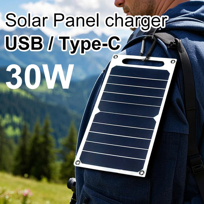 Solar Panel 5V  USB Type-C Charge Portable Flexible Kit  Lightweigh Mini System For  Phones Car Camping Hiking Power Banks IP65