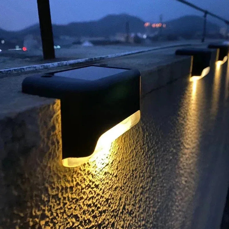 Solar Lamps LED Outdoor Garden Balcony Staircase Fence Railing Lights Courtyard Waterproof Solar Outdoor Decorative Wall Lights