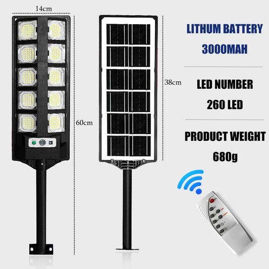 1Pc 10-Hole Solar Street Light, 6500K Solar Light Outdoor Dusk to Dawn, Outdoor Solar Safety Light with Motion Sensor and Remote Control, Suitable for Courtyard, Garage, Road, Outdoor Garden Lighting, Suitable for Small Diame