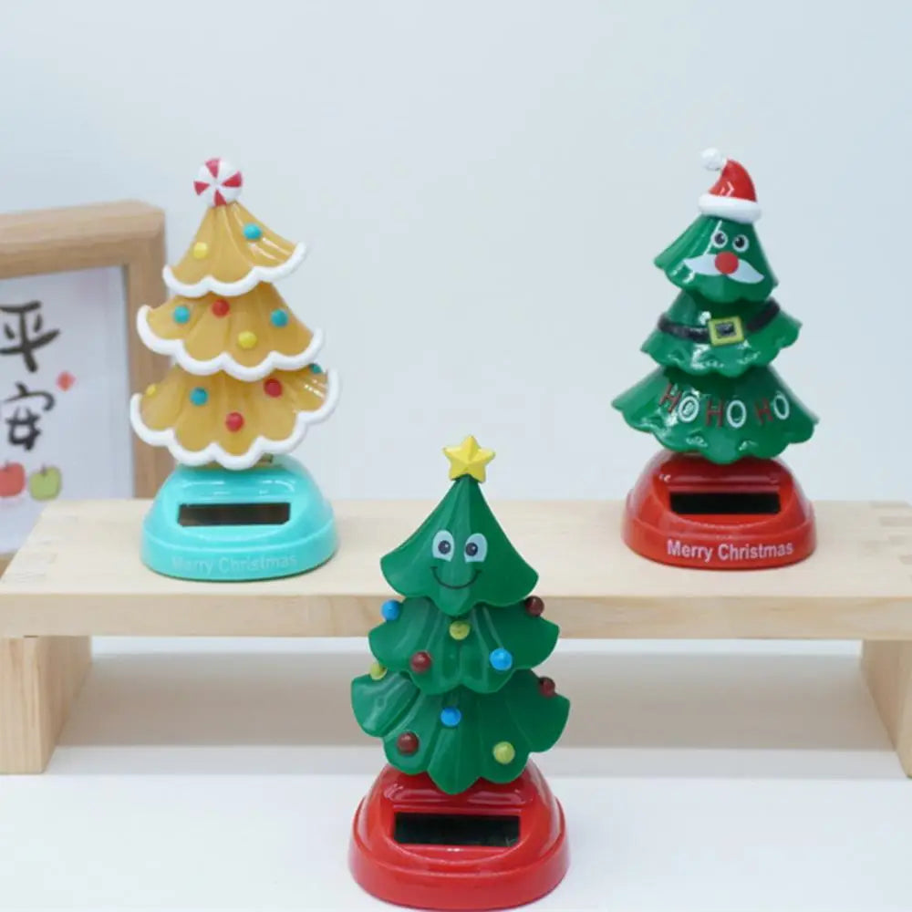 New Arrival Christmas Car Ornament 2024 Solar Dancing Christmas Tree Novelty Moving Christmas Tree For Car Dashboard