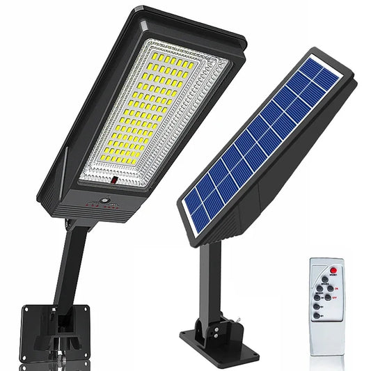LED Solar Light With Remote 3 Working Mode Solar Street Light Super Bright Outdoor Garden Waterproof Motion Sensor Solar Lamp