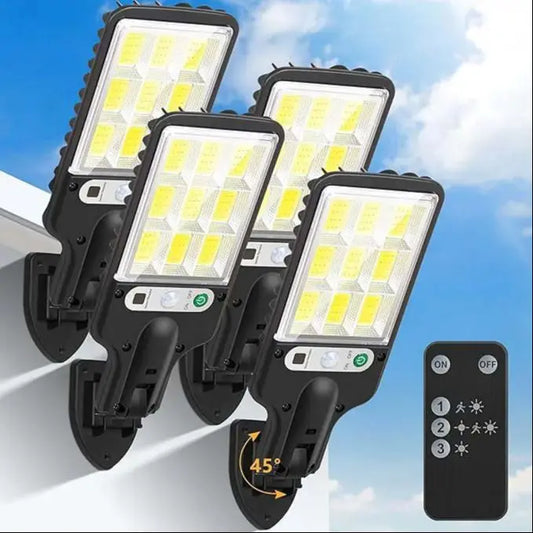 Wide Solar Outdoor LED Wall Light