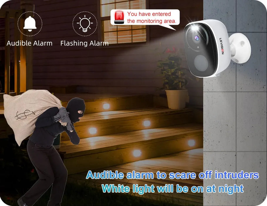 LS VISION Solar Security Cameras Wireless Outdoor 5MP UHD Battery Power WiFi Surveillance Color Night 2-Way Audio Motion Detect