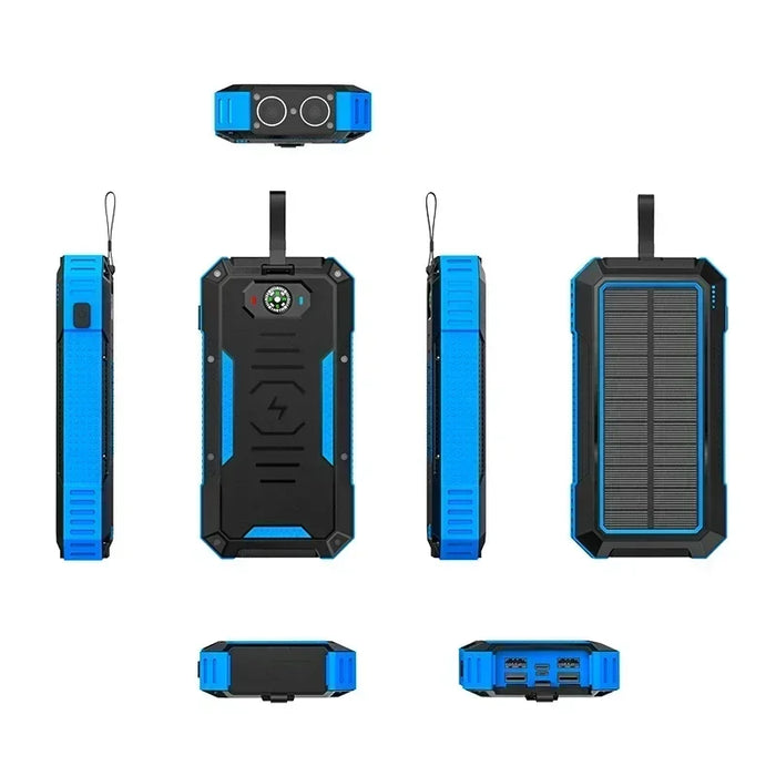 Solar panels Power bank Wireless charging solar phone charger 99000mAh with Camping Lamp Mobile Phone Charger USB Power bank